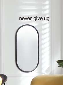 1 pieza Pegatina de pared con estampado de slogan - Negro - Ver 5