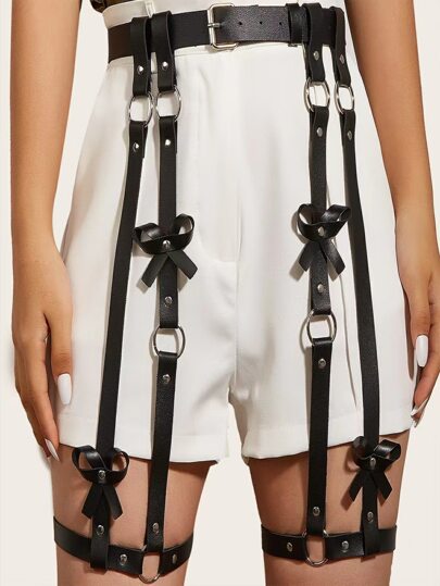 حزام خصر مزخرف بعقدة الفراشة