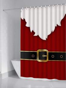 Giáng sinh Santa Claus Hoa văn Rèm tắm - Nhiều màu - Xem 2