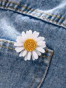 Broche con diseño de flor - Blanco - Ver 3