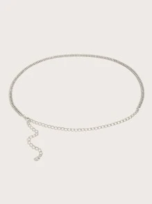 2pcs Rhinestone Decorated Waist Chain, Bling Bling Luxury Crystals, Minimalist Elegant Sexy Style, Suitable For Dresses, Formal Outfits, Everyday Casual Wear, Parties, Vacations, Suitable As Gift For Friends, Mothers, Families, Girlfriends, Birthdays, Valentine's Day Summer, School Fall, Autumn, Halloween