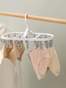 FaSoLa 1pc Foldable Sock Hanger With Clothespin - Grey - View 3