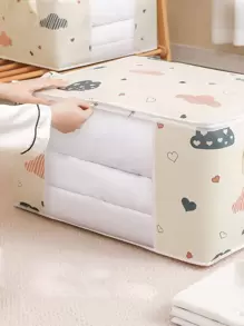 WHICHLIFE 1 pieza Bolsa de almacenamiento de edredón nube & con patrón de corazón - Multicolor - Ver 2