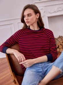 Poéselle Áo thun nữ Sọc Giải trí - Nhiều màu - Xem 1