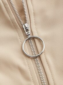 SHEIN MOD 素色背心上衣和闊腿褲 - 米色 - 查看 4