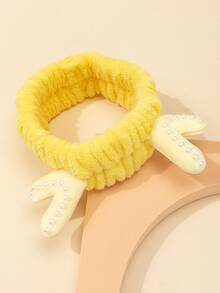 1入組珍珠和鹿角裝飾沐浴髮帶