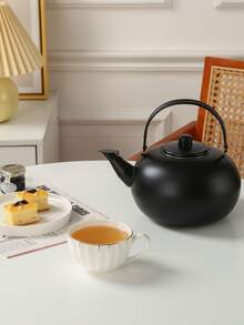 1pc Stainless Steel Teapot - Black - View 4
