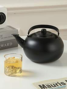 1pc Stainless Steel Teapot - Black - View 5