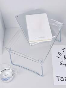 1入組透明可折疊便攜書桌收納架 - 無色 - 查看 7