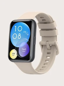 Correa de reloj de silicona de color rojo para Watch Fit 2 - Beis - Ver 1