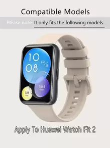 Correa de reloj de silicona de color rojo para Watch Fit 2 - Beis - Ver 3