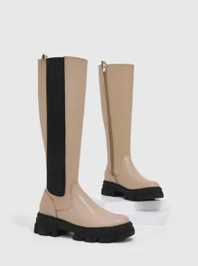 Slip On Chelsea Boots - Apricot - View 4