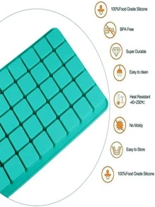 1pc Square Shaped Candy Mold - Green - View 5