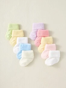 Bebé 10 pares Calcetines unicolor - Multicolor - Ver 2