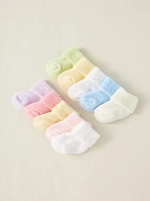 Bebé 10 pares Calcetines unicolor - Multicolor - Ver 3