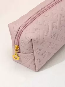 粉色化妆包，适用于化妆品、口红、指甲护理、护肤品等。绗缝设计，适合女性日常使用。化妆包，收纳化妆品、口红、指甲护理、护肤品等。旅行必备。小巧便携，容量充足。圣诞礼物之选。旅行必备。送给女性的礼物。女士手拿包/小手提包。化妆品收纳包。化妆刷收纳袋。迷你收纳袋。大容量收纳袋。送给女性的礼物。圣诞礼物。女性礼物推荐。旅行必备。 - 藕粉色 - 查看 7