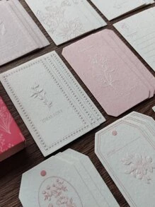 30 piezas Papel artesanal decorativo con diseño de flor