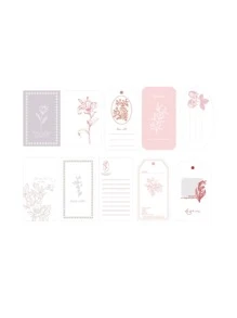 30 piezas Papel artesanal decorativo con diseño de flor