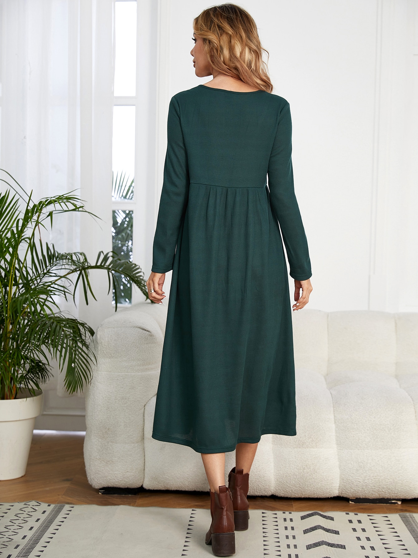 EMERY ROSE Notched Neckline Aline Dress SHEIN USA