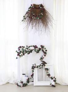 1 件 2.4 米小玫瑰藤，人造花适用于婚礼/活动/派对装饰、家具/客厅/桌子/墙壁/户外围栏装饰、假植物、秋季装饰、房间、书桌、花园装饰、房间装饰用品、情人节、礼物 - 彩色 - 查看 6