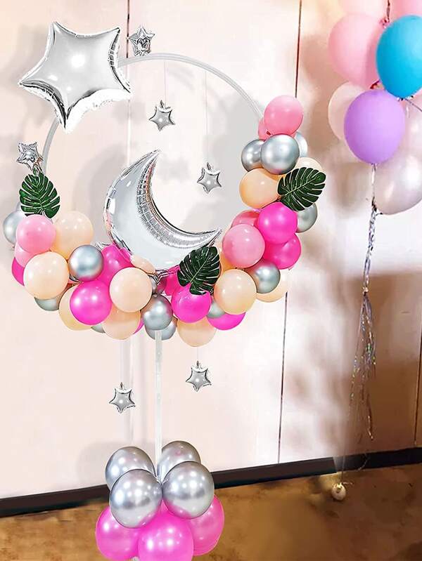 23pcs/set 68inch Plastic Balloon Arch Stand Kit, Round DIY Balloon