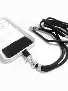 1pc Universal Phone Strap Phone Lanyards Crossbody Patch Lanyard Nylon Soft Rope Cell Phone Hanging Cord Holder Gifts For Mother, Family, Friends, Birthday, Holiday Phone Charm, Phone Chain - Black - View 4