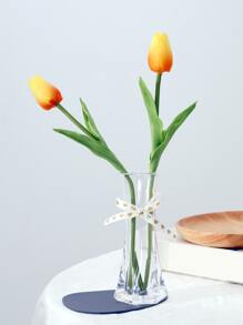 1 Họa Tiết Trái Tim Nơ Trang Trí Bình Hoa Đơn Giản Rõ Ràng PMMA Bình Hoa Cho Gia Đình - Trong sáng - Xem 5