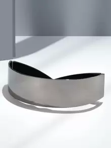 1 件装塑料框时尚眼镜，银色，适合聚会、旅行和度假 - 銀色 - 查看 2