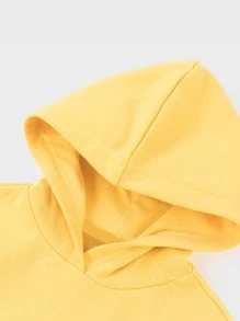 男孩熊和字母圖案連帽衫