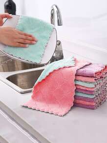 5入組25*25cm/9.8*9.8英寸隨機色清潔巾洗碗巾洗碗布 - 彩色 - 查看 1