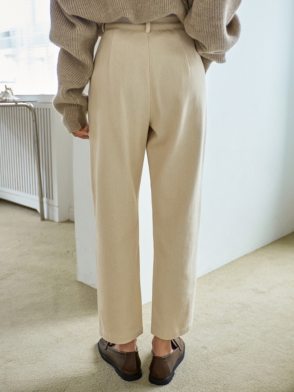 High Waist Slant Pockets Pants