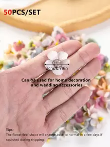 50/150/300 bông hoa cúc giả mini nhiều màu sắc, hoa lụa trang trí dùng cho phòng, vườn, bàn ăn, bình hoa, trang trí nhà cửa, năm mới, ngoài trời, đám cưới, phòng khách tự làm, hộp kẹo, vòng hoa, trang trí mùa thu. - Nhiều màu - Xem 2