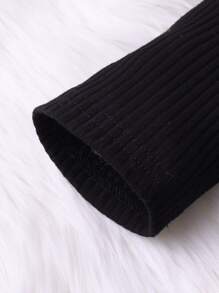 Mallas De Punto Acanaladas Para Bebé Niño - Negro - Ver 3