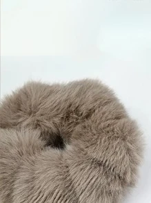 5pcs Solid Fuzzy Hair Tie - Multicolor - View 4