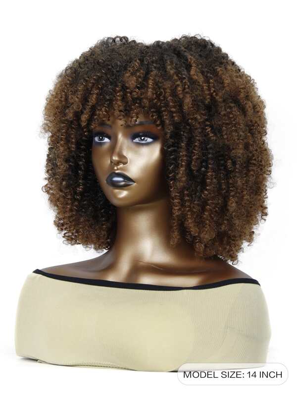 Short Curly Synthetic Wig With Bangs SHEIN USA