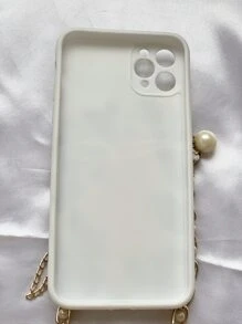 Phone Case With Leopard Fluffy Card Bag & Lanyard - Multicolor - View 4