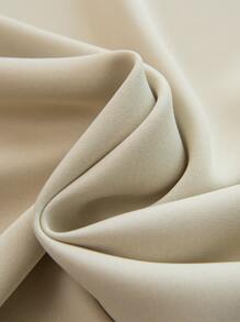 1入組素色貝殼邊遮光門簾 - 米色 - 查看 5