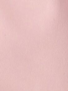 Plus Contrast Lace Underwire Bra - Coral Pink - View 3