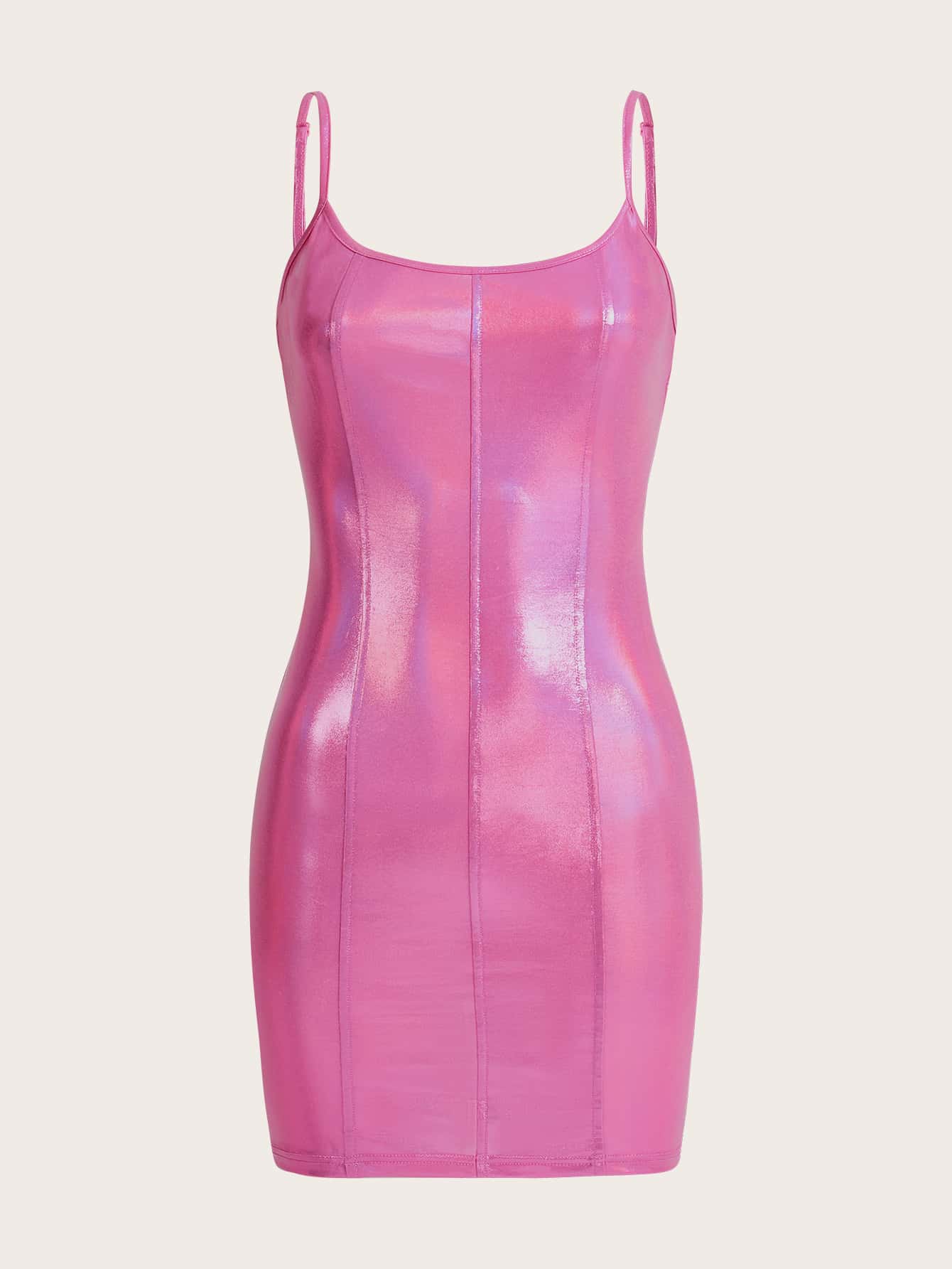 SHEIN ICON Đầm Lộ Lưng màu trơn Buổi tiệc - Màu Hồng baby - Xem 1