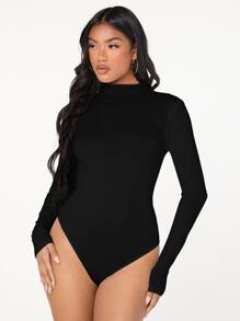 SHEIN BAE Body unicolor de cuello cisne