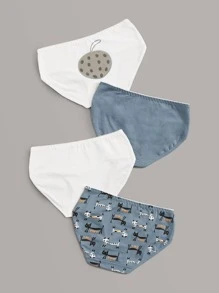 4pack Cartoon Graphic Panty Set - Multicolor - View 2