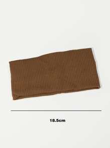 1pc Minimalist Knit Headband, Unisex, College Style Street Fashion Sport Headwrap, Pink/Black/White, Versatile Hair Accessory For All Seasons - Maroon - View 4