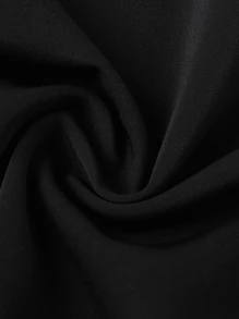 Chiquease One Shoulder Fuzzy Trim Dress - Black - View 5