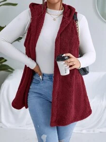 Calvaya Áo khoác cỡ lớn màu trơn Giải trí - Màu Tím - Xem 3
