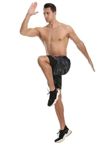 Manfinity Sport Corelite Boyfriend Style Men Camo Print 2 In 1 Sports Stretchy Shorts With Phone Pocket Gym Shorts Jogger Shorts Sweat Pants - Multicolor - View 6