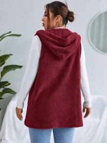 Calvaya Áo khoác cỡ lớn màu trơn Giải trí - Màu Tím - Xem 5