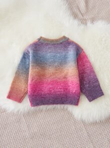 Baby Ombre Round Neck Jumper - Multicolor - View 2