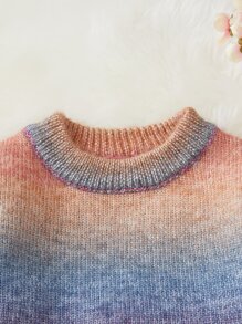Baby Ombre Round Neck Jumper - Multicolor - View 4