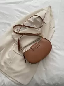 金屬裝飾流浪包 - 棕色 - 查看 2