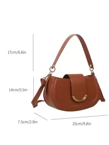 金屬裝飾流浪包 - 棕色 - 查看 3